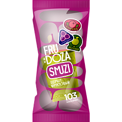 «FRUDOZA SMUZI» десерт взбитый замороженный. Щербет фруктовый клюква-черная смородина-яблоко 